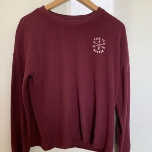 American Eagle Outfitters Long Sleeve Burgundy Top